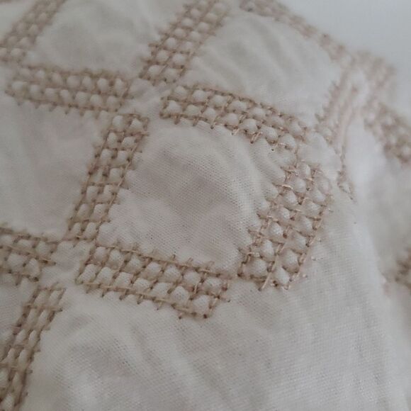 INC Vacay Shop Off The Shoulder Top with Balloon Sleeves & Embroidery Size S - Picture 6 of 13